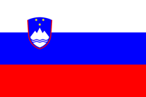 The national flag of Slovenia has three equal flat stripes of white, blue, and red along with the Slovene coat of arms. Slovenia Flag has white is at the top, blue is at the middle, and red is at the bottom. The coat of arms is located towards the in the upper hoist side of the flag centered in the white and blue stripes. The coat of arms is a protected with the image of Mount Triglav, Slovenia's highest peak. The coat of arms has white against a blue contextual at the middle; beneath it are two wavy blue lines signifying the Adriatic Sea and local rivers, and beyond it are three six-pointed golden stars in an inverted triangle.