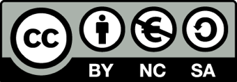 The image shows the CC BY-NC-SA 4.0 logo. The link will take you to the Creative Commons website, where the license is explained.